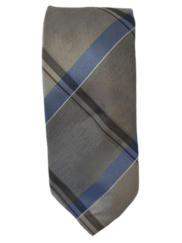REACTION by KENNETH COLE Men's Grey Silk Plaid Necktie #21750 One Size NWT