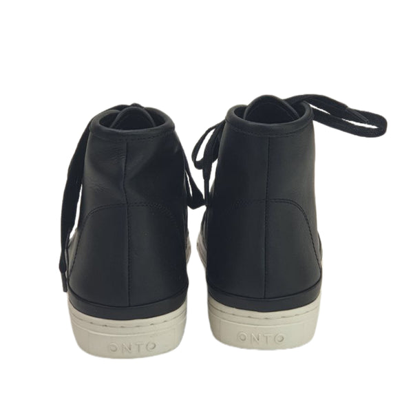 ONTO Men's Black Tilden Leather Sneakers #Tldn1234 NWT