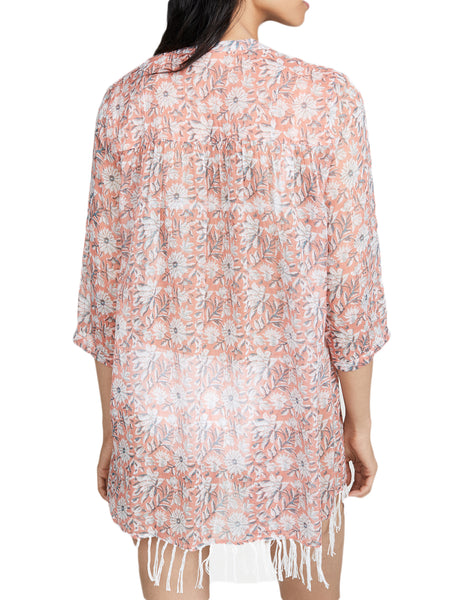 ROBERTA ROLLER RABBIT Women's Coral Tishka Serafina Tunic $148 NEW