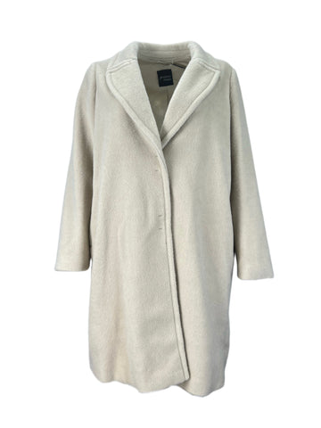 Marina Rinaldi Women's Beige Todi Notch Collar Coat NWT