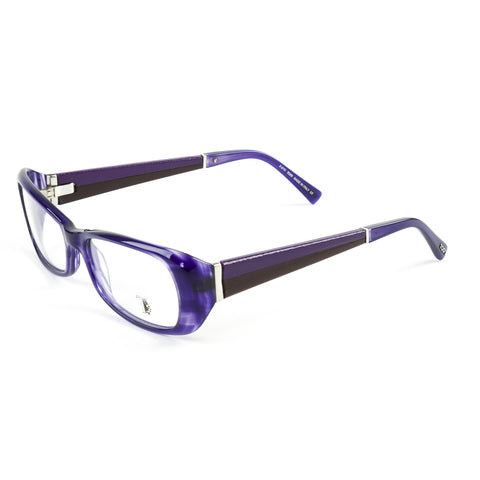 Tod's Oval Eyeglass Frames TO5012 55mm Shiny Purple/Black
