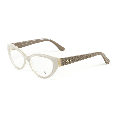 Tod's Cateye Eyeglass Frames TO5098 54mm Beige