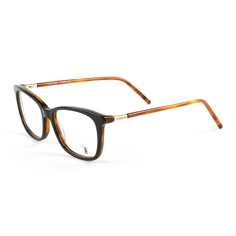 Tod's Full Rim Rectangular Eyeglass Frames TO5110 51mm Black/Havana