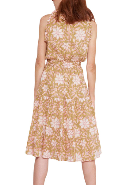 ROBERTA ROLLER RABBIT Women's Ochre Tomlin Naoki Dress $185 NEW