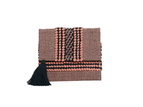 ROBERTA ROLLER RABBIT Women's Cotton Tassel Tucson Clutch $78 NEW