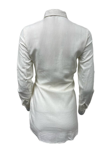 LOST IN LUNAR Women's White Long Sleeve Tunic Shirt Size XS NWT