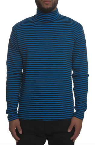 10 DEEP Men's Blue Striped Long Sleeve Tens Turtleneck #173TD4005 NWT