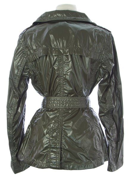 ADD Women's Oil Green Polyamide Button Close Jacket UAW419 $250 NEW