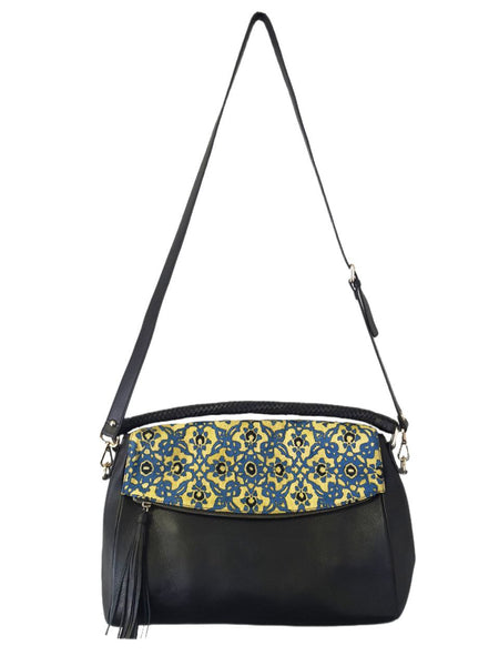 POPINJAY Women's Black Lotus Shoulder Bag #Popin6 One Size NWT
