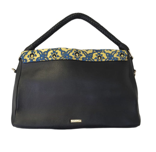 POPINJAY Women's Black Lotus Shoulder Bag #Popin6 One Size NWT