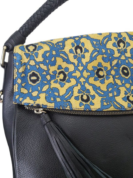 POPINJAY Women's Black Lotus Shoulder Bag #Popin6 One Size NWT