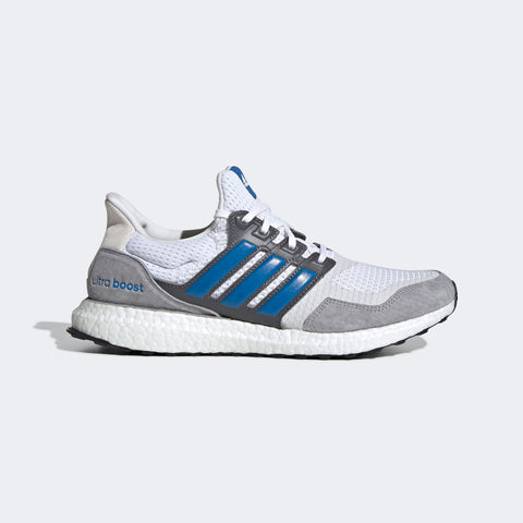 ADIDAS Men's UltraBOOST S&L Sneakers, Cloud White/True Blue, 14