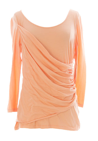 VELVET by Graham & Spencer Women's Orange Wrap Front Top $75 NEW