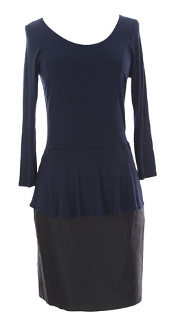 VELVET by Graham & Spencer Women's Navy/Black Colorblocked Dress $172