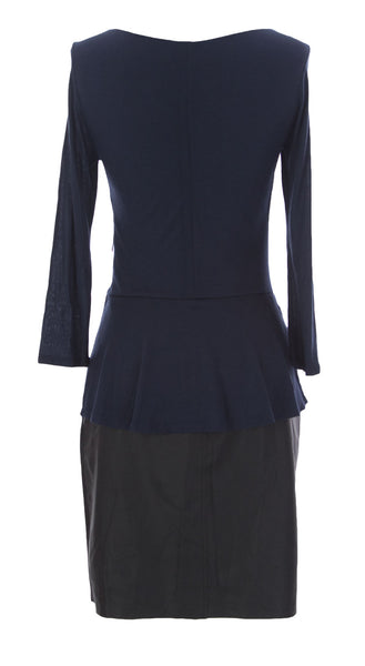 VELVET by Graham & Spencer Women's Navy/Black Colorblocked Dress $172