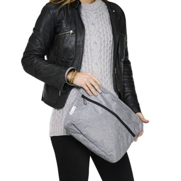 7AM Heather Grey Diaper Clutch Bag #VB006 One Size NWT