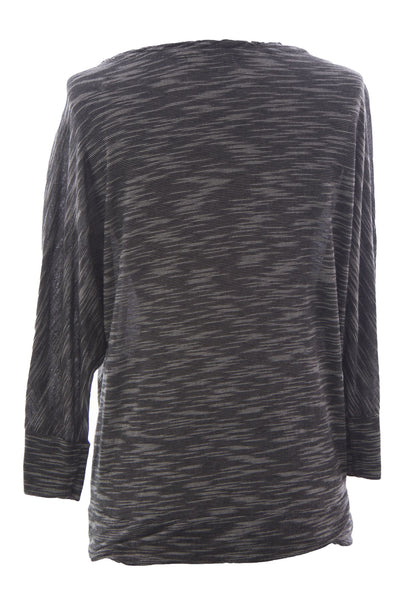 VELVET by Graham & Spencer Women's Black/White Ruched Crew Neck Blouse $102 NEW