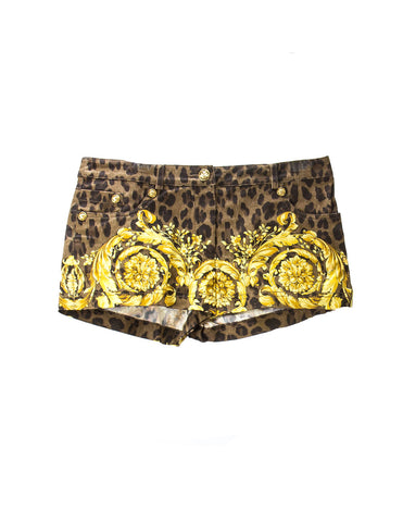 Versace Beach Collection Women's Donna Mare Shorts IT 46 Brown