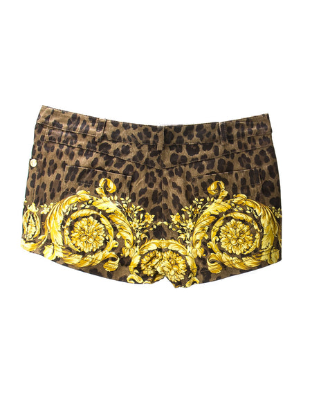 Versace Beach Collection Women's Donna Mare Shorts IT 46 Brown