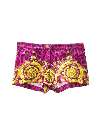 Versace Beach Collection Women's Donna Mare Shorts IT 40 Fuchsia