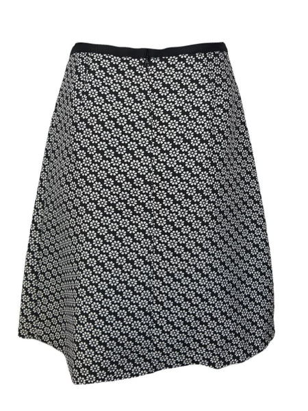 ERIN Women's Black Flowers Pattern A-Line Skirt #50730525540 6 NWT