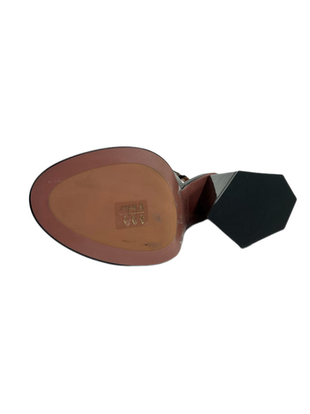 Max Mara Women's Nero Varetus Wide Fit Flare Heel Slingback Sandals Size 9 NWB