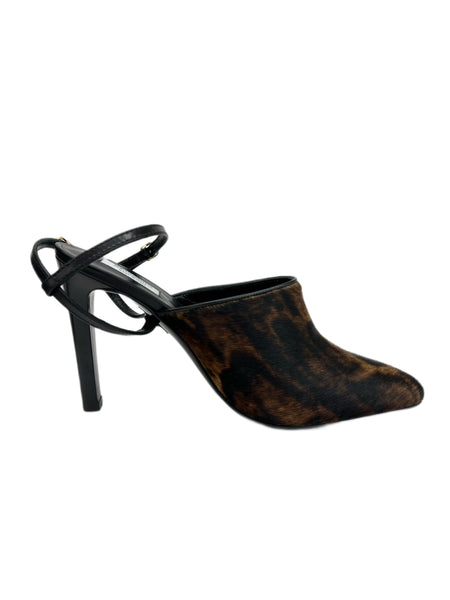 Max Mara Women's Cognac Vdelfin Slingback Pumps Size 9 NWT