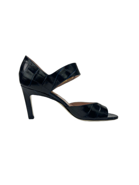 Max Mara Women's Marino Verace Embossed Heeled Sadals Size 7 NWB