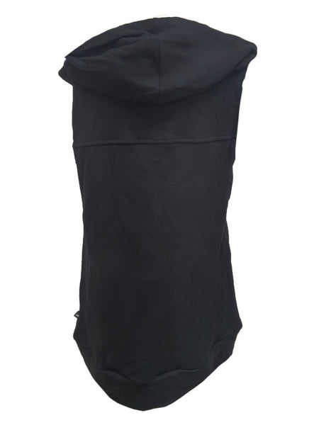 TEREZ Girl's Black French Terry Sleeveless Hoodie #43501640 NWT