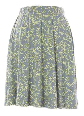 BODEN Women's Pale Blue/Yellow Printed Jersey Skirt WG471 US Sz 2R $78 NWOT