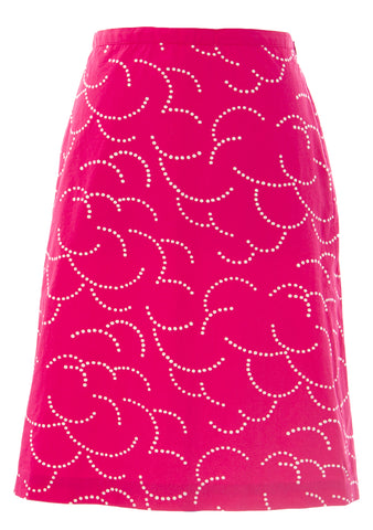 BODEN Women's Amaranth Printed Cotton Skirt WG486 US Sz 2R $78 NWOT