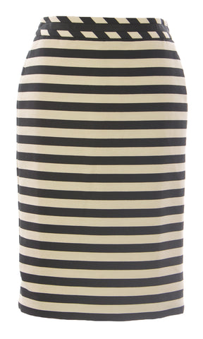 BODEN Women's Striped Wow Pencil Skirt Black/White