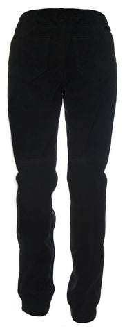 WORTH Women's Black Straight Leg Suede Jeans NEW