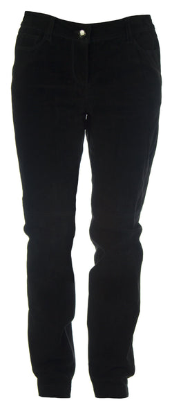 WORTH Women's Black Straight Leg Suede Jeans NEW