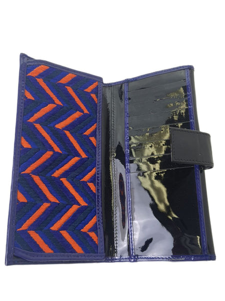 POPINJAY Women's Black Embroidered Wallet #BX1 One Size NWT