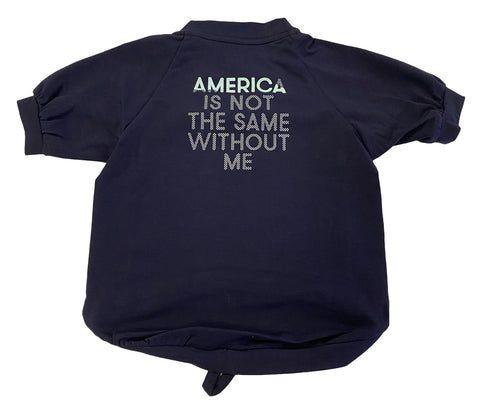 AMERICA IS NOT THE SAME WITHOUT ME Pets Blue We Rock Tee NEW