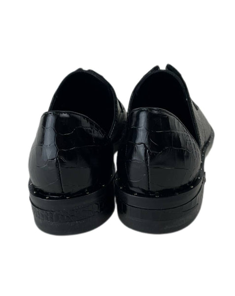 Freda Salvador Women's Black Embossed Croc Wear D'Orsay Oxford Size 5.5 NWB