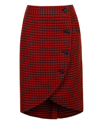 ALICE'S PIG Women's Red/Black Wendy's Wrap Skirt AP064 NWT