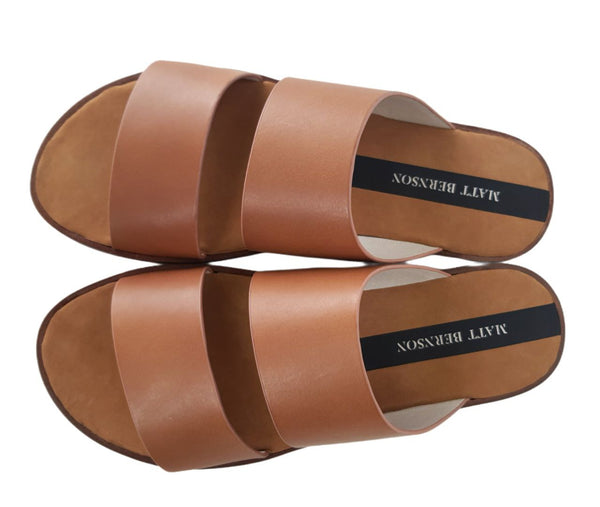 MATT BERNSON Women's Brown Wheat Havana Slides #MB112 5 NWB