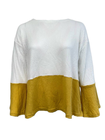 SHEIN Women's Plus White Yellow Soft Sweater Size 2XL NWOT