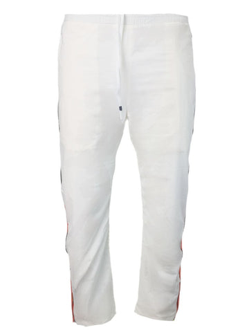 BRANDBLACK Men's White Long Lace Up Activewear Pants #BB1278 Large NWT