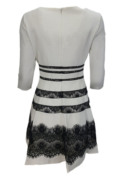 ERIN Women's White Lace Stripes Dress #50714273780 6 NWT