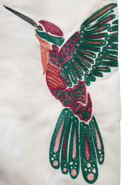 SANDRINE ROSE Women's White Skinny Boyfriend Embroidered Jeans #100146 23 NWT