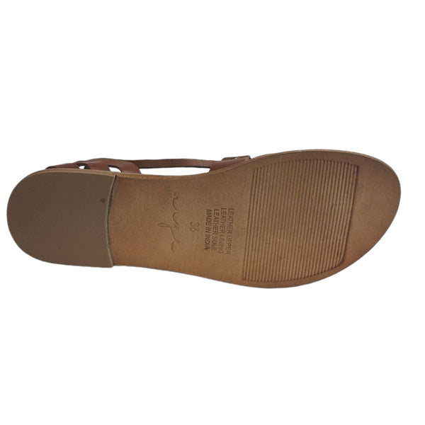 URGE Women's Tan Willa Flat Sandals #URG16081 NWT