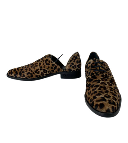 Freda Salvador Women's Cheetah Haircalf Wit D'Orsay Oxford Size US 8.5 NWB