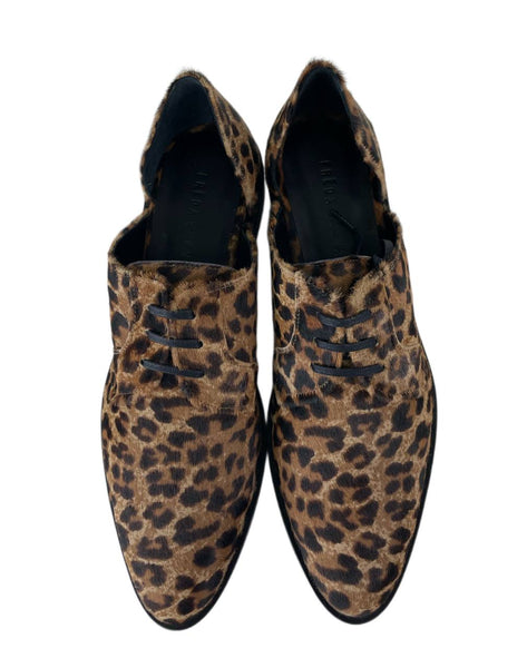 Freda Salvador Women's Cheetah Haircalf Wit D'Orsay Oxford Size US 8.5 NWB