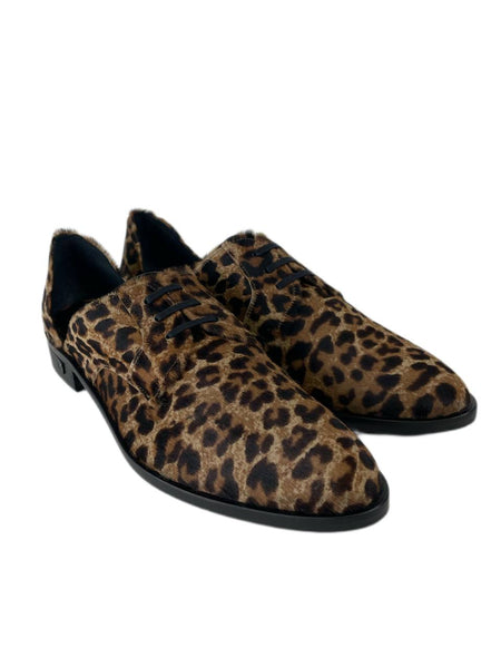 Freda Salvador Women's Cheetah Haircalf Wit D'Orsay Oxford Size US 8.5 NWB