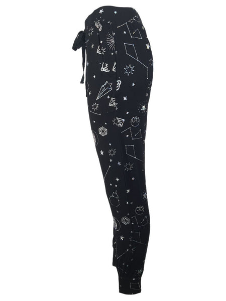 TEREZ Women's Black Hologram Star Wars Pants #22228278 X-Small NWT