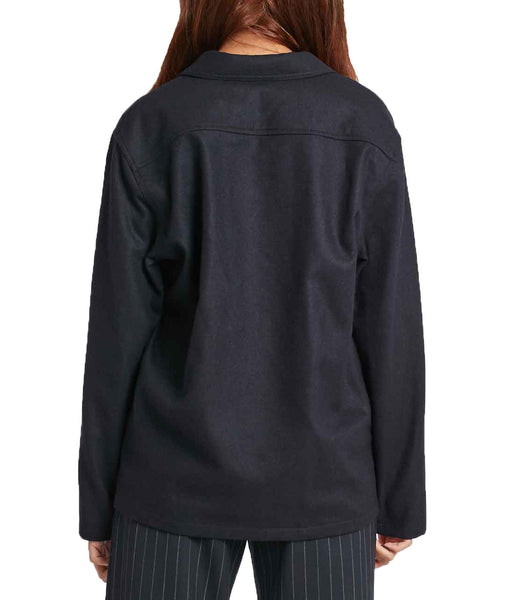WOOD WOOD Women's Navy Wool Blend Nia Jacket $340 NWT
