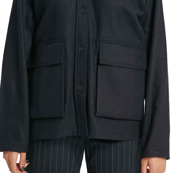 WOOD WOOD Women's Navy Wool Blend Nia Jacket $340 NWT